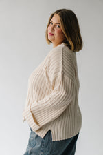 The Una Textured Sweater in Cream