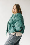 The Daulton Textured Puffer Jacket in Dark Teal