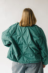 The Daulton Textured Puffer Jacket in Dark Teal