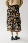 The Mortensen Printed Floral Skirt in Black Multi