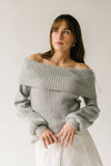 The Haskins Oversized Bow Detail Sweater in Heather Grey