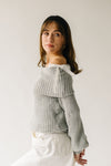 The Haskins Oversized Bow Detail Sweater in Heather Grey