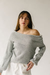 The Haskins Oversized Bow Detail Sweater in Heather Grey