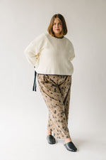 The Willimon Floral Wide Leg Pant in Mocha