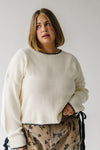 The Munafo Wrist Tie Sweater in Cream