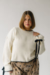 The Munafo Wrist Tie Sweater in Cream