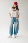 Free People: Good Luck Mid Rise Barrel Jean in Barnyard Blue