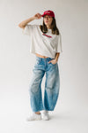 Free People: Good Luck Mid Rise Barrel Jean in Barnyard Blue