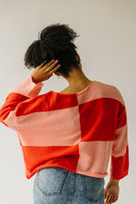 The Medico Checkered Sweater in Pink + Red