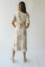 The Brevort Watercolor Floral Dress in Cream Multi