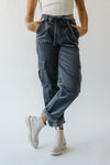 The Hamlin Belted Corduroy Pant in Grey
