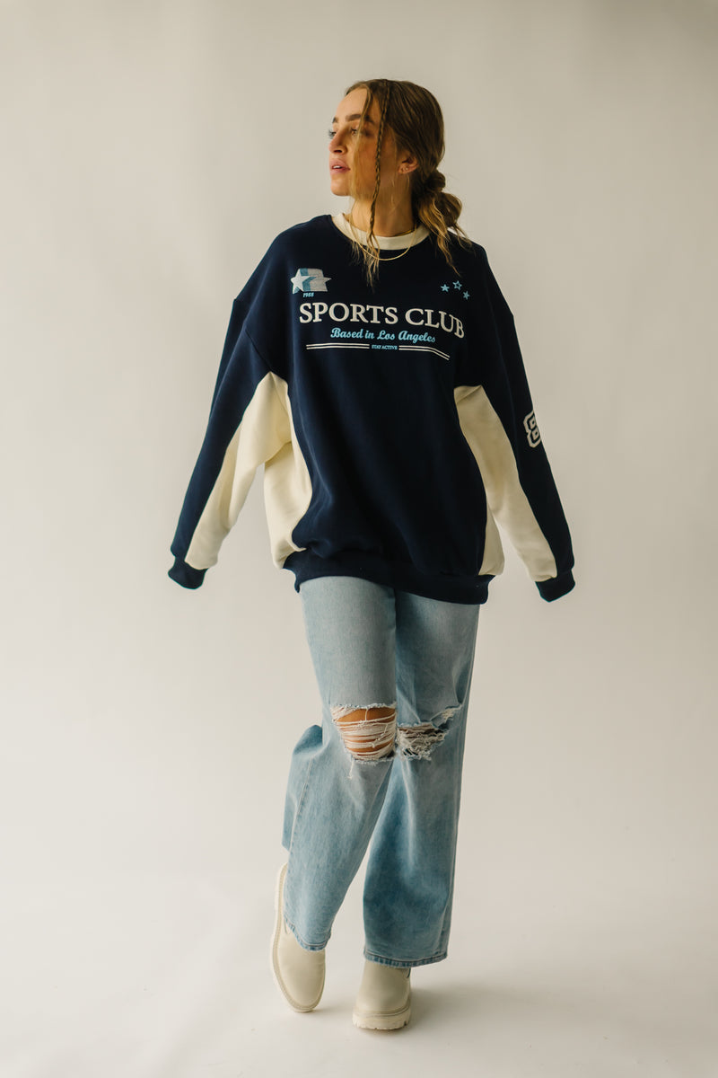– Club in Scoot The Navy Piper Cream + & Graphic Pullover Sports