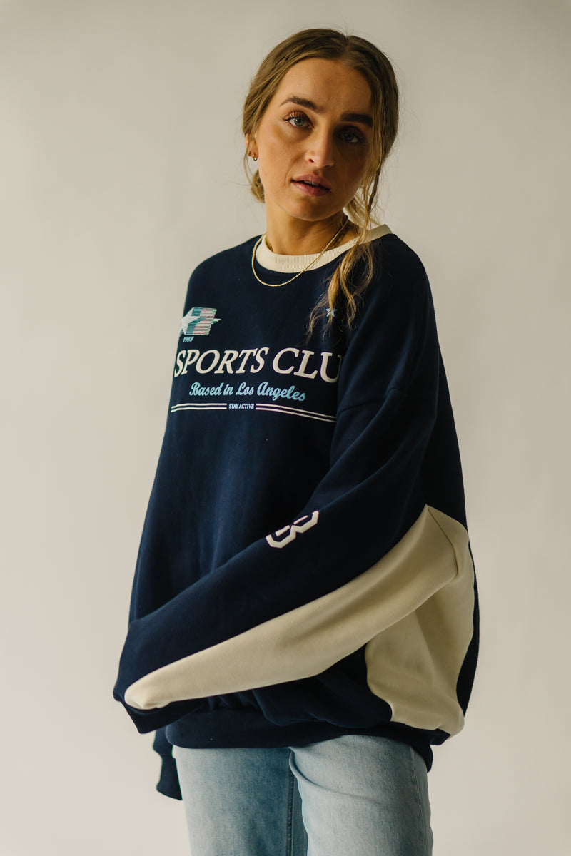 Sports + & Graphic Piper Club Pullover – Scoot Cream Navy in The