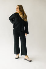 The Picard Button Detail Sweater in Black