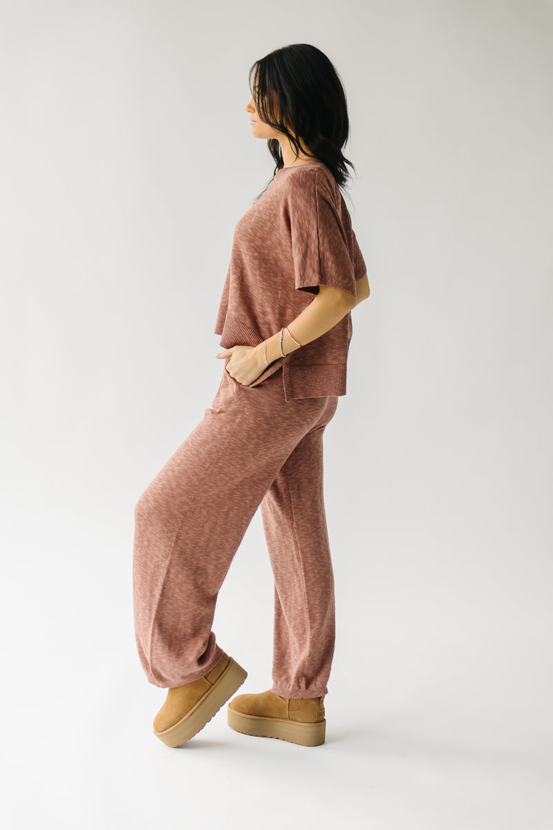 The Arrington Relaxed Sweater Set in Rust
