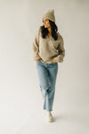 The Tagger Knit Wrap Sweater in Taupe