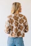 The Staley Floral Jacquard Sweater in Mocha + Cream