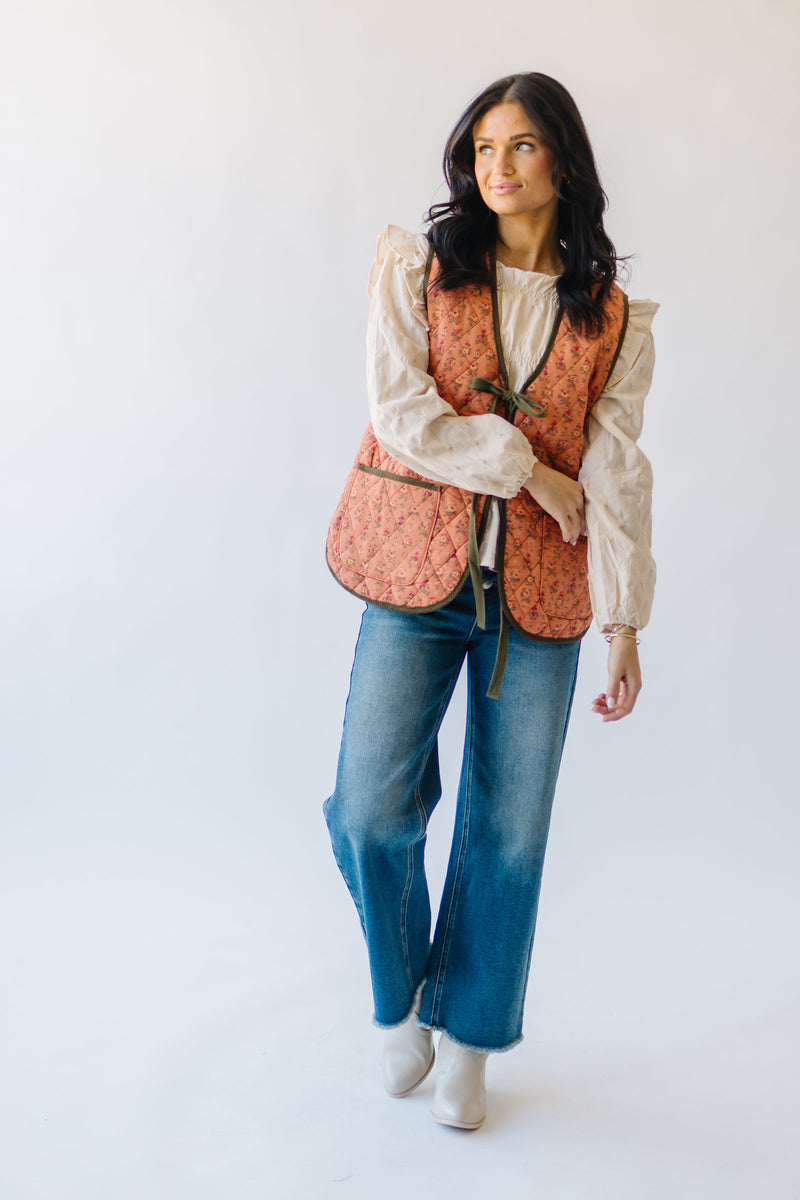 Free People: Claudine Vest in Candied Melon Combo