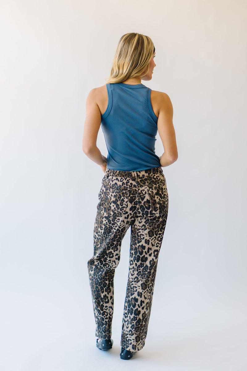 The Foskey Straight Leg Pant in Leopard