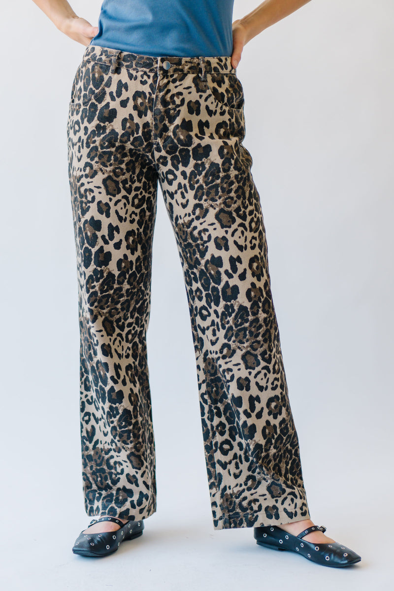 The Foskey Straight Leg Pant in Leopard