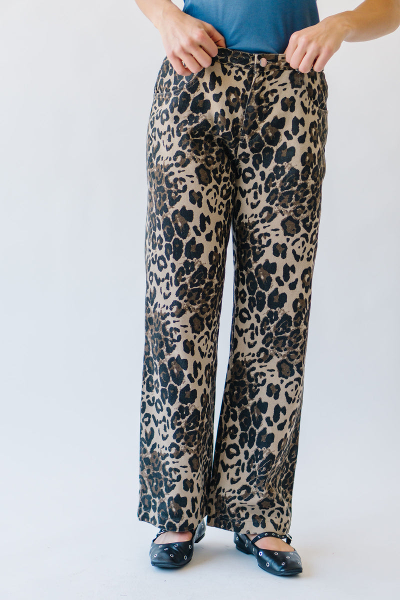 The Foskey Straight Leg Pant in Leopard