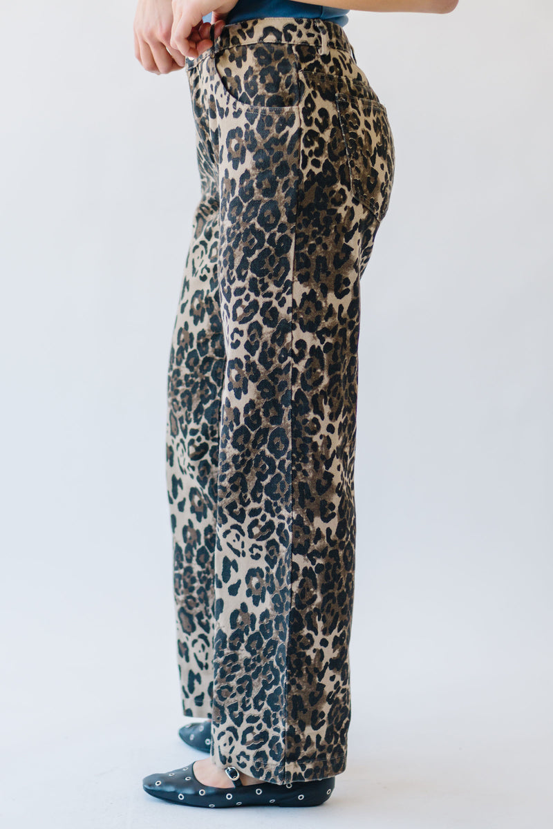 The Foskey Straight Leg Pant in Leopard