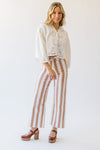 The Petersen Striped Pant in Toffee + Cream