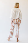 The Petersen Striped Pant in Toffee + Cream