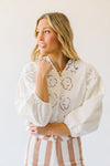 The Sanborn Embroidered Blouse in Off White