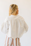 The Sanborn Embroidered Blouse in Off White