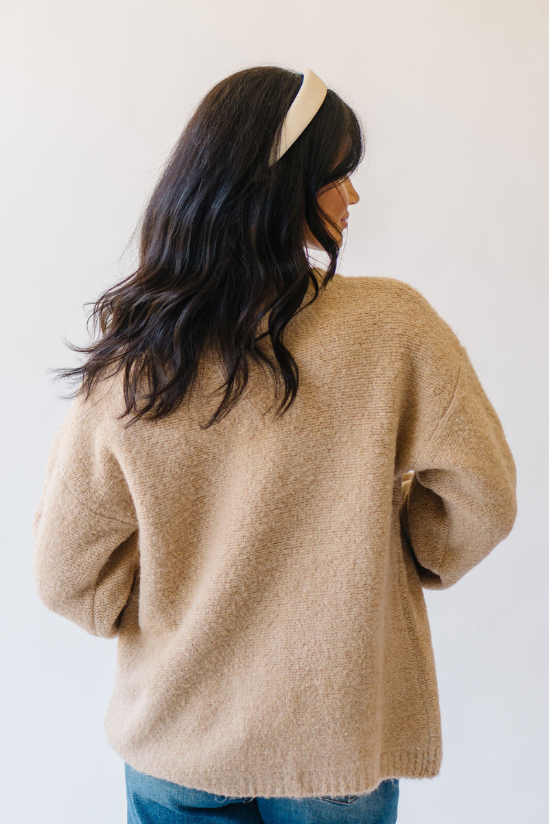 The Stoven Floral Embroidered Sweater in Light Camel