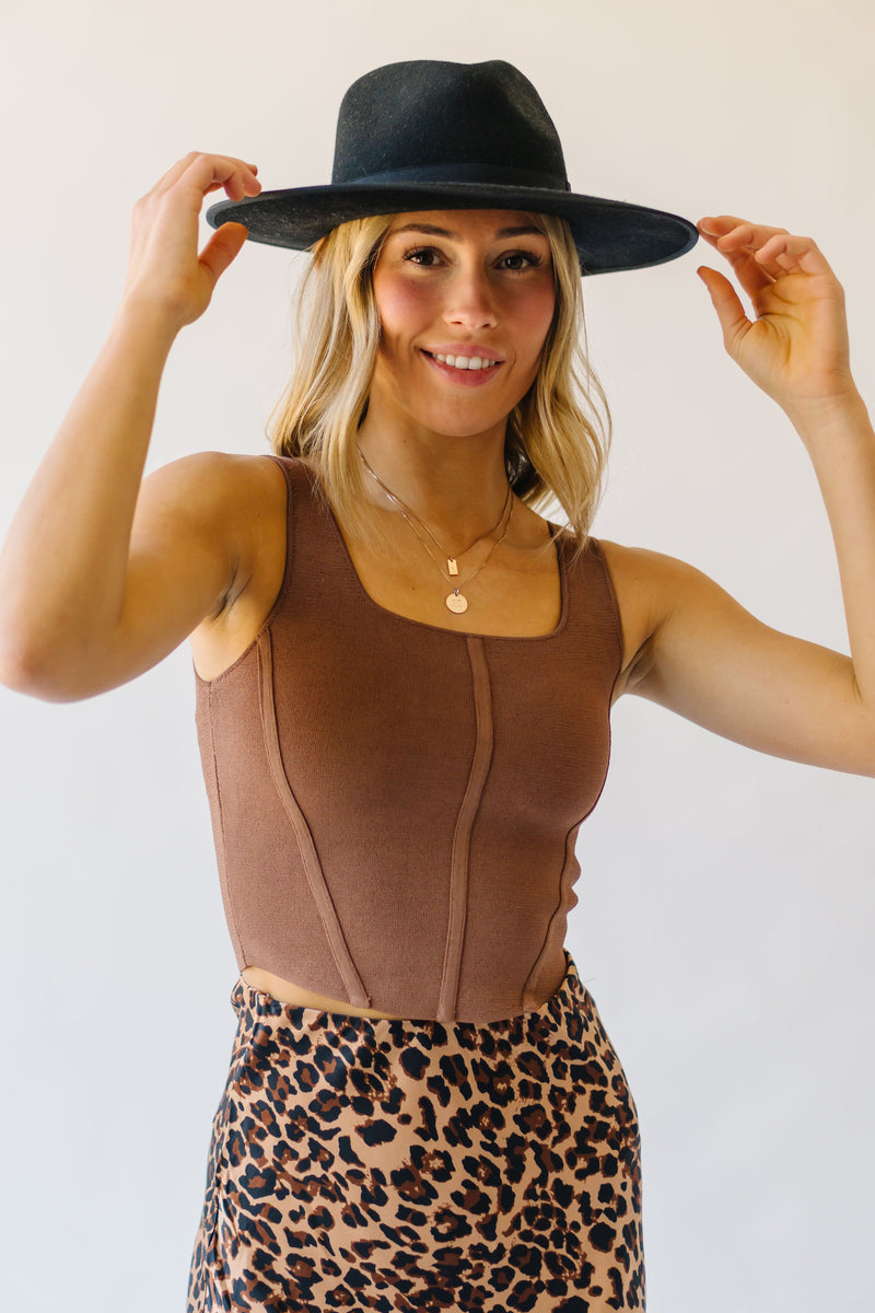 The Argos Cropped Tank in Mocha