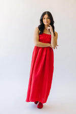 The Pisano Tank Maxi Dress in Cherry Red