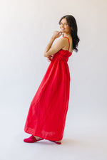 The Pisano Tank Maxi Dress in Cherry Red