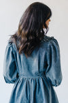 The Melick Collared Denim Mini Dress in Medium Wash