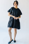 The Gibby Textured Jacquard Dress in Black