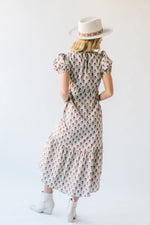 The Mainord Waist Tie Midi Dress in Eggshell