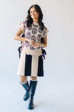 The Ranstrom Scalloped Floral Vest in Black + Cream