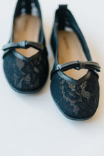 Free People: Mesh Mania Bow Flats in Black Pattern