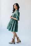 The Harrelson Floral Tiered Dress in Green