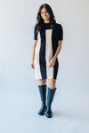 The Ropoli Bold Stripe Knit Dress in Black + White