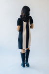 The Ropoli Bold Stripe Knit Dress in Black + White