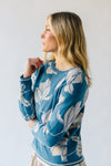 The Sandvall Jacquard Floral Sweater in Blue