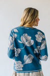 The Sandvall Jacquard Floral Sweater in Blue