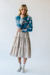 The Sandvall Jacquard Floral Sweater in Blue