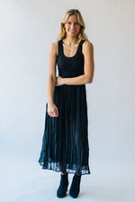 The Textie Textured Tank Maxi Dress in Black