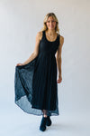 The Textie Textured Tank Maxi Dress in Black