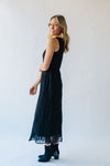 The Textie Textured Tank Maxi Dress in Black