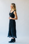 The Textie Textured Tank Maxi Dress in Black