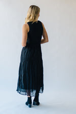 The Textie Textured Tank Maxi Dress in Black